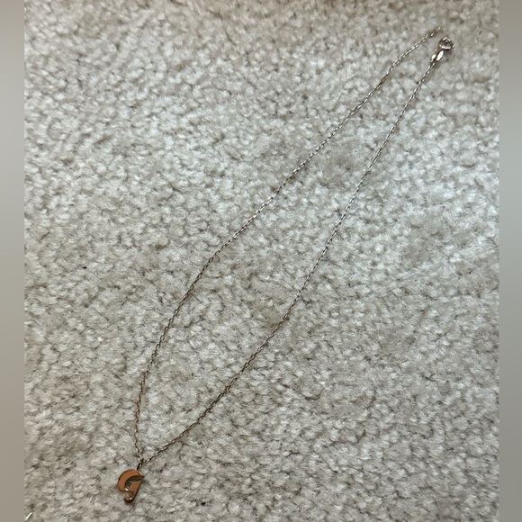 Glossier Gold Kit “G” Necklace (ONLY NECKLACE) - Picture 2 of 6